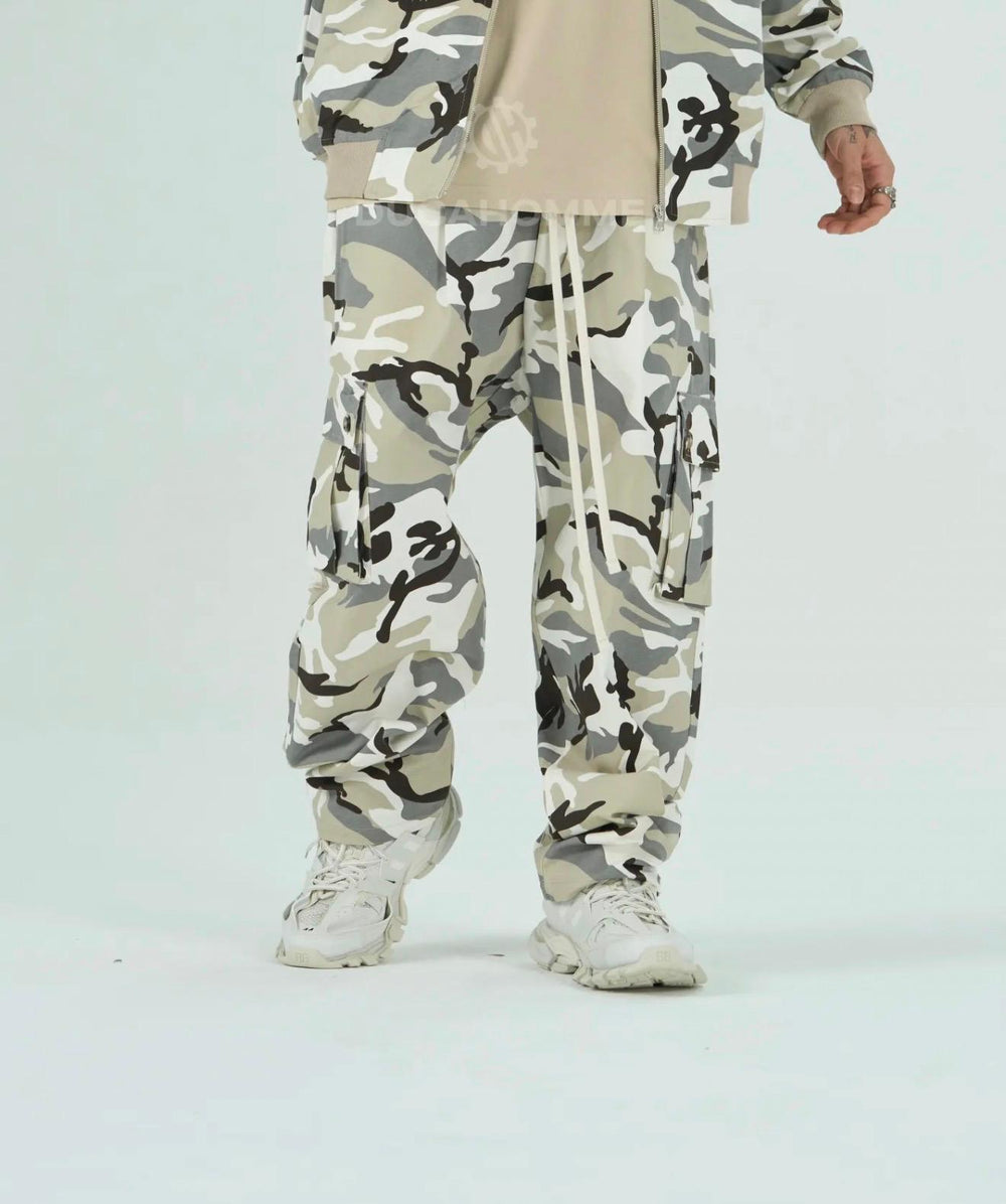 Pantalone Cargo Camo-Duca Homme (beige)