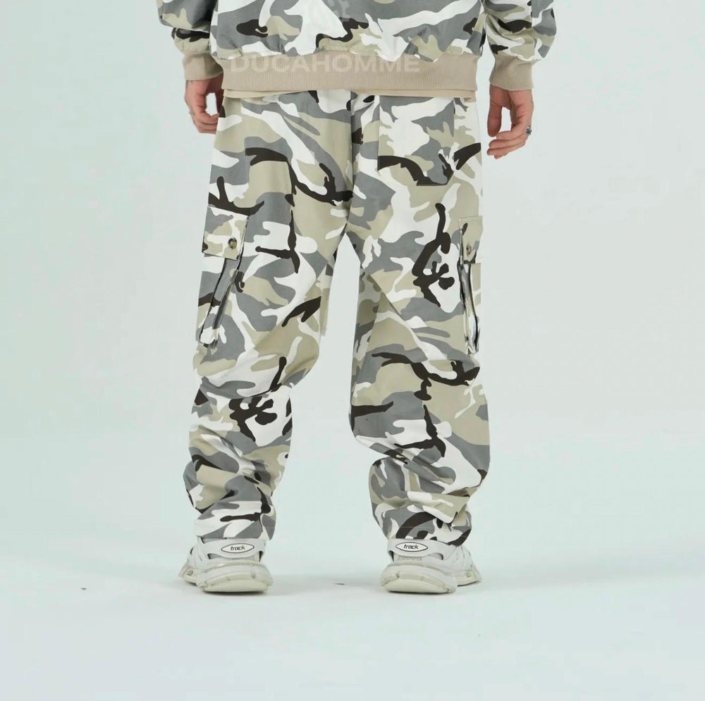 Pantalone Cargo Camo-Duca Homme (beige)