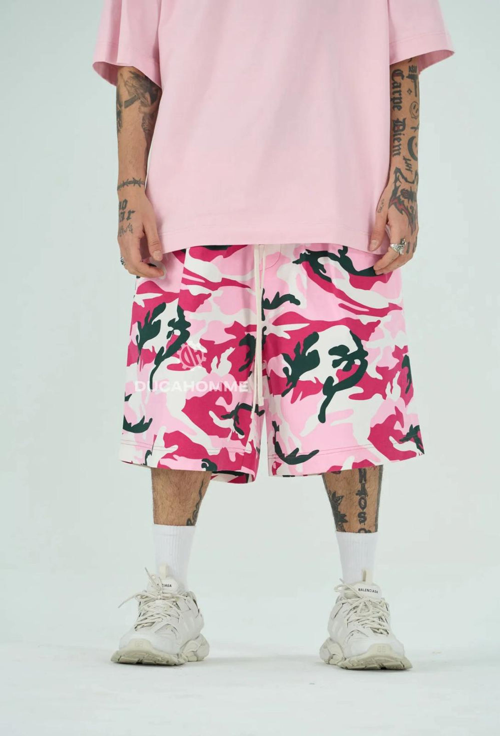 Bermuda Camo Oversize Uomo | Duca Homme (fucsia)