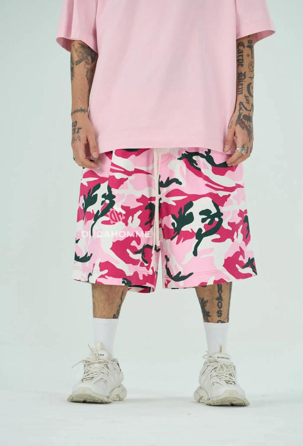 Bermuda Camo Oversize Uomo | Duca Homme (fucsia)