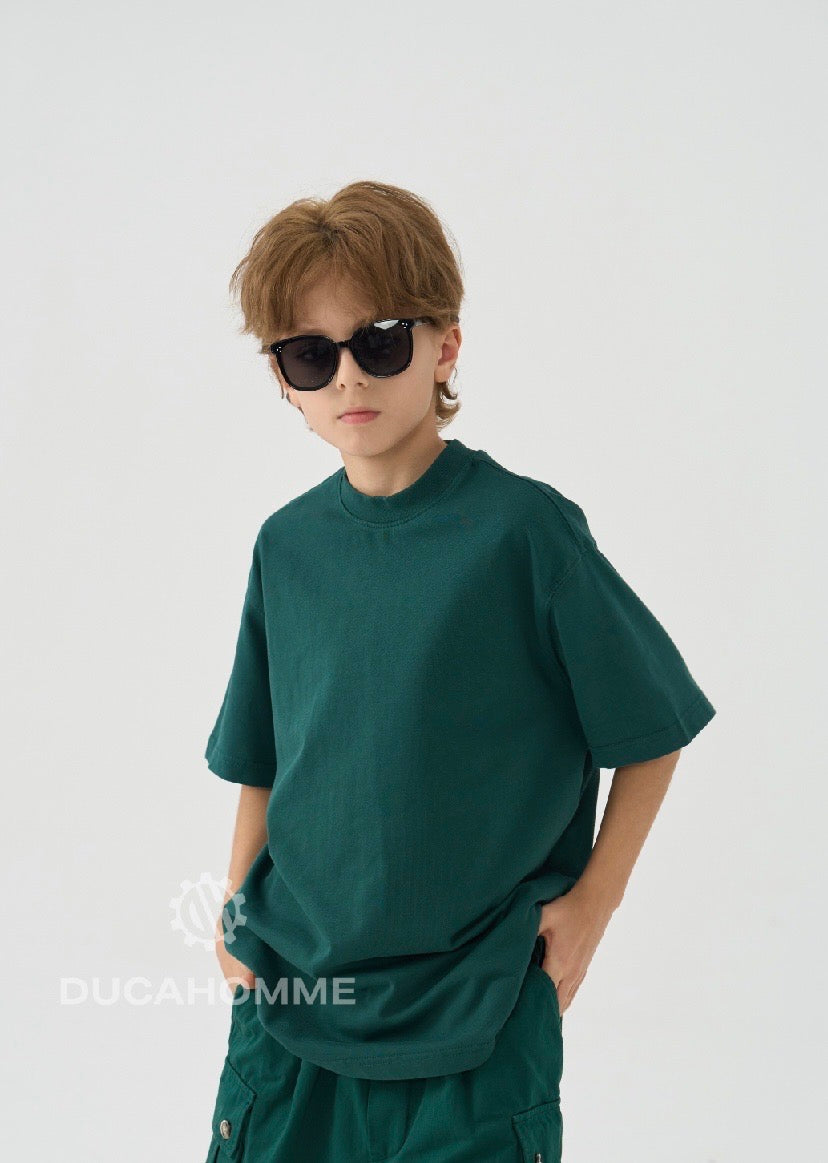 T Shirt Bambino Oversize Duca Homme Verde Gucci