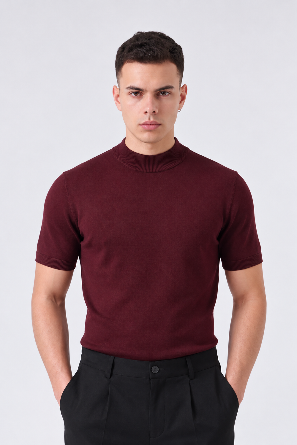 Maglia In Filo | Duca Homme (bordeaux)