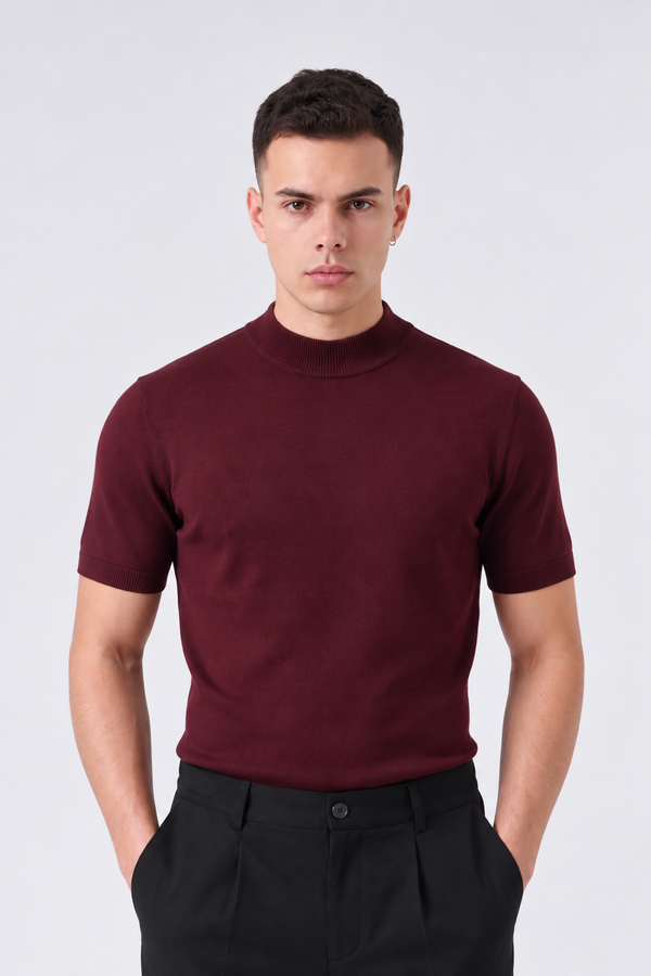 Maglia In Filo | Duca Homme (bordeaux)