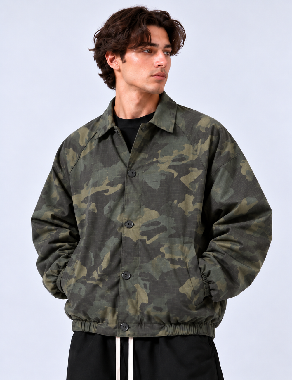Giacca Antivento Bottoni  | Duca Homme (camo)