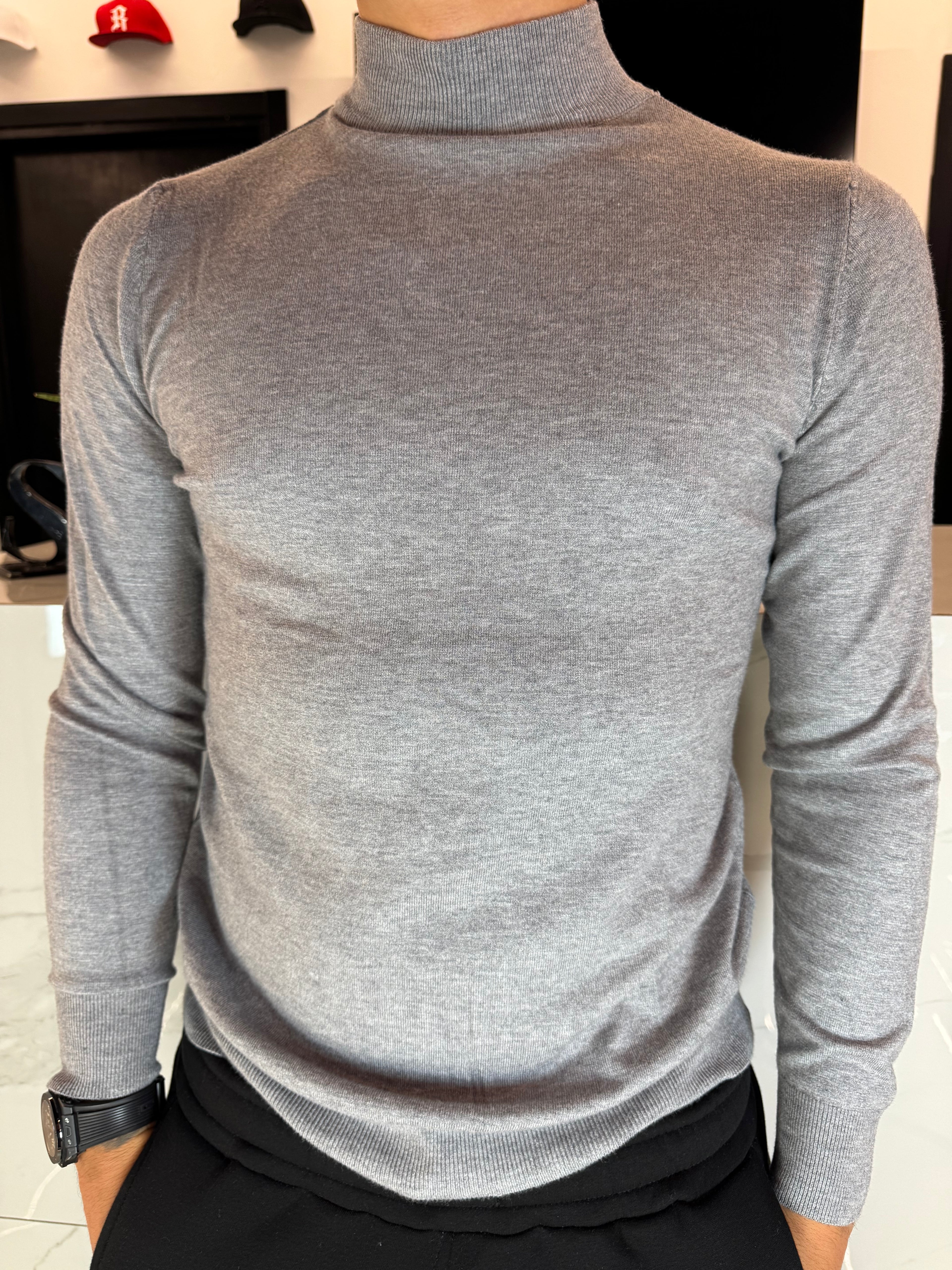 maglia collo alto da uomo in cotone negozio duca home roma