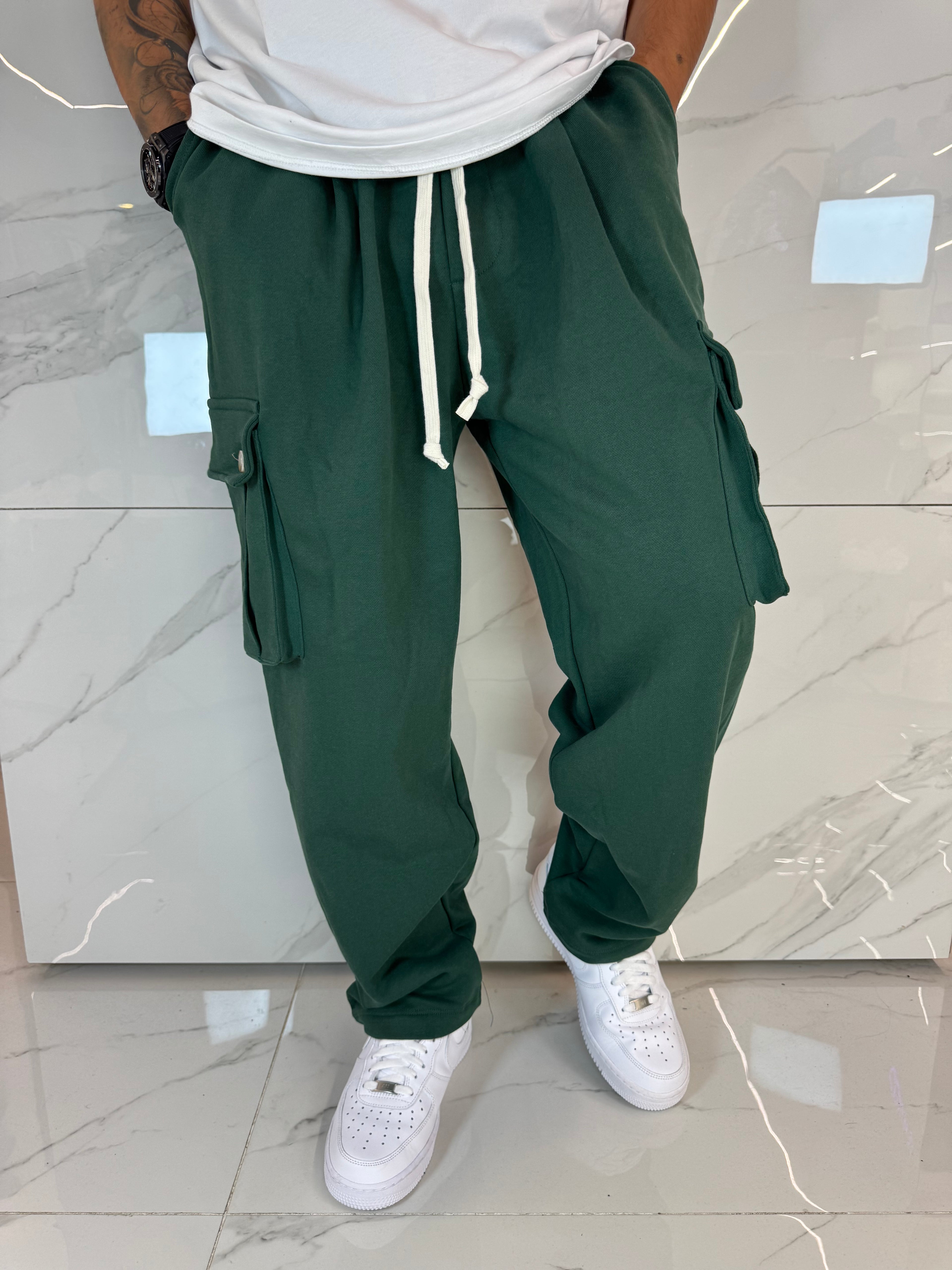 Pantaloni Cargo in Cotone Duca Homme | Pantatuta Uomo | Verde