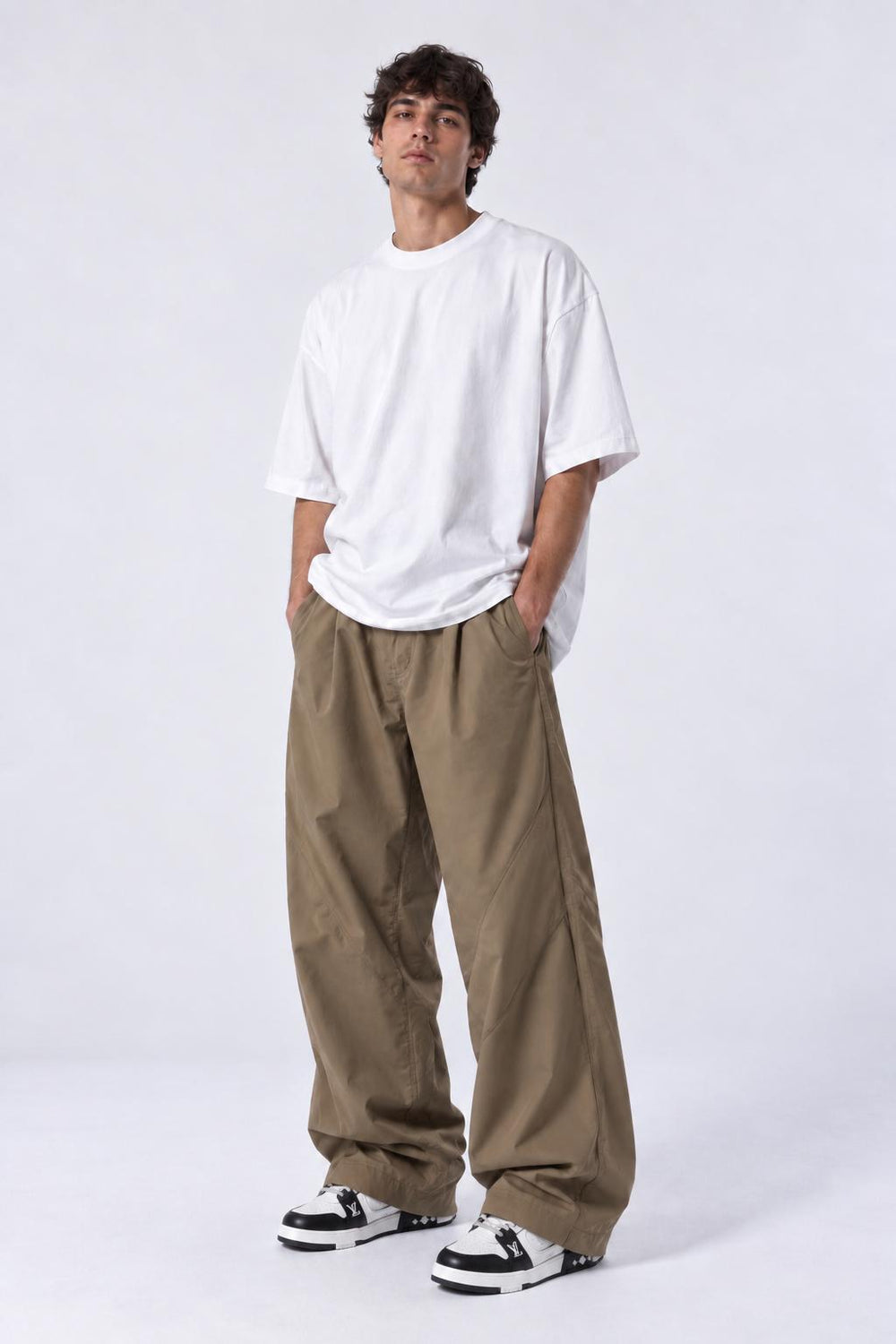 Pantalone Baggyfit-Duca Homme (beige)