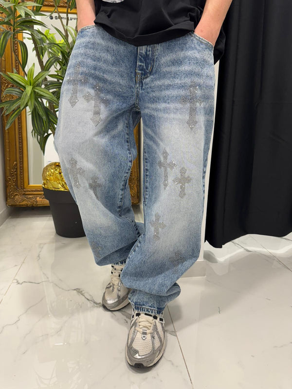 Jeans Baggy Croci Uomo | Duca Homme
