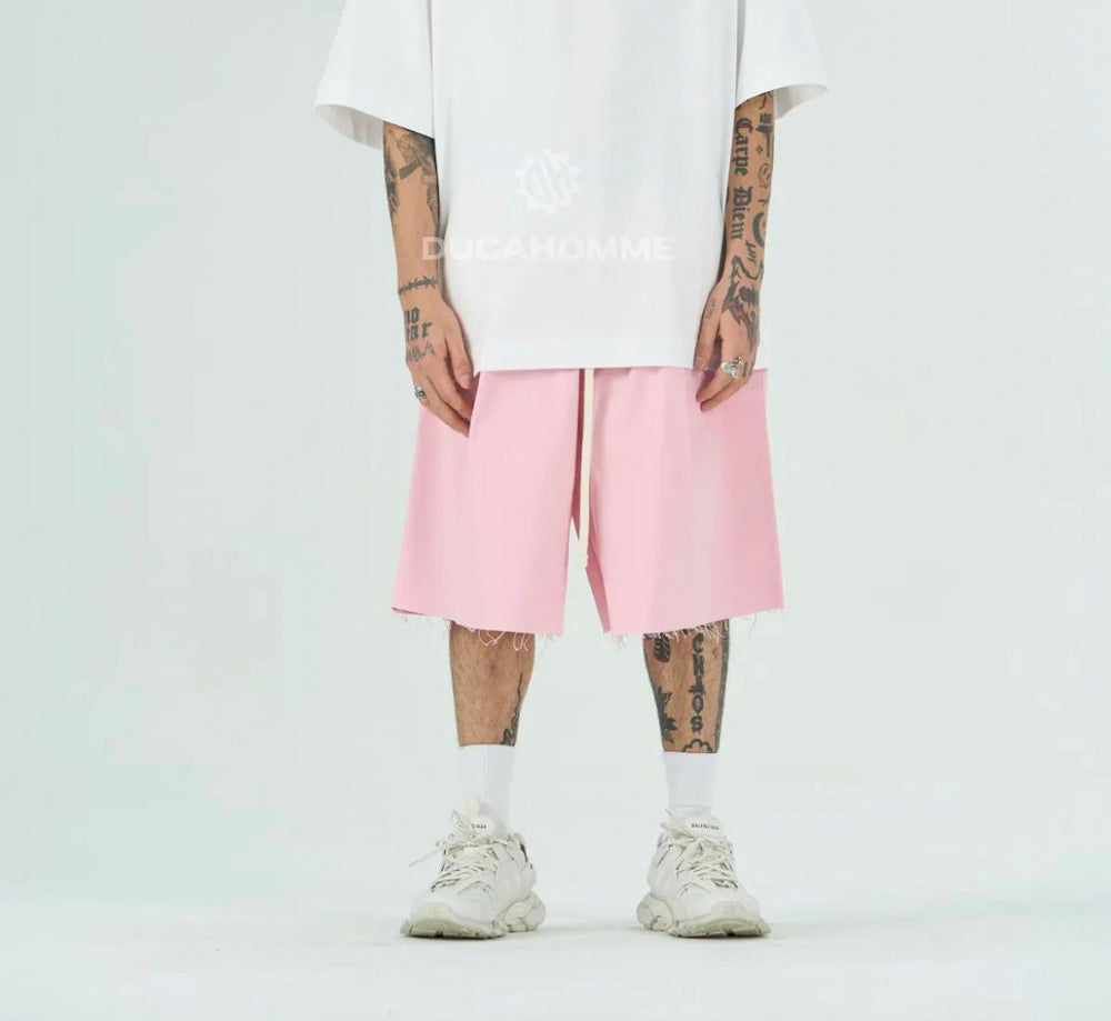 Bermuda Over Taglio Vivo | Duca Homme (rosa)