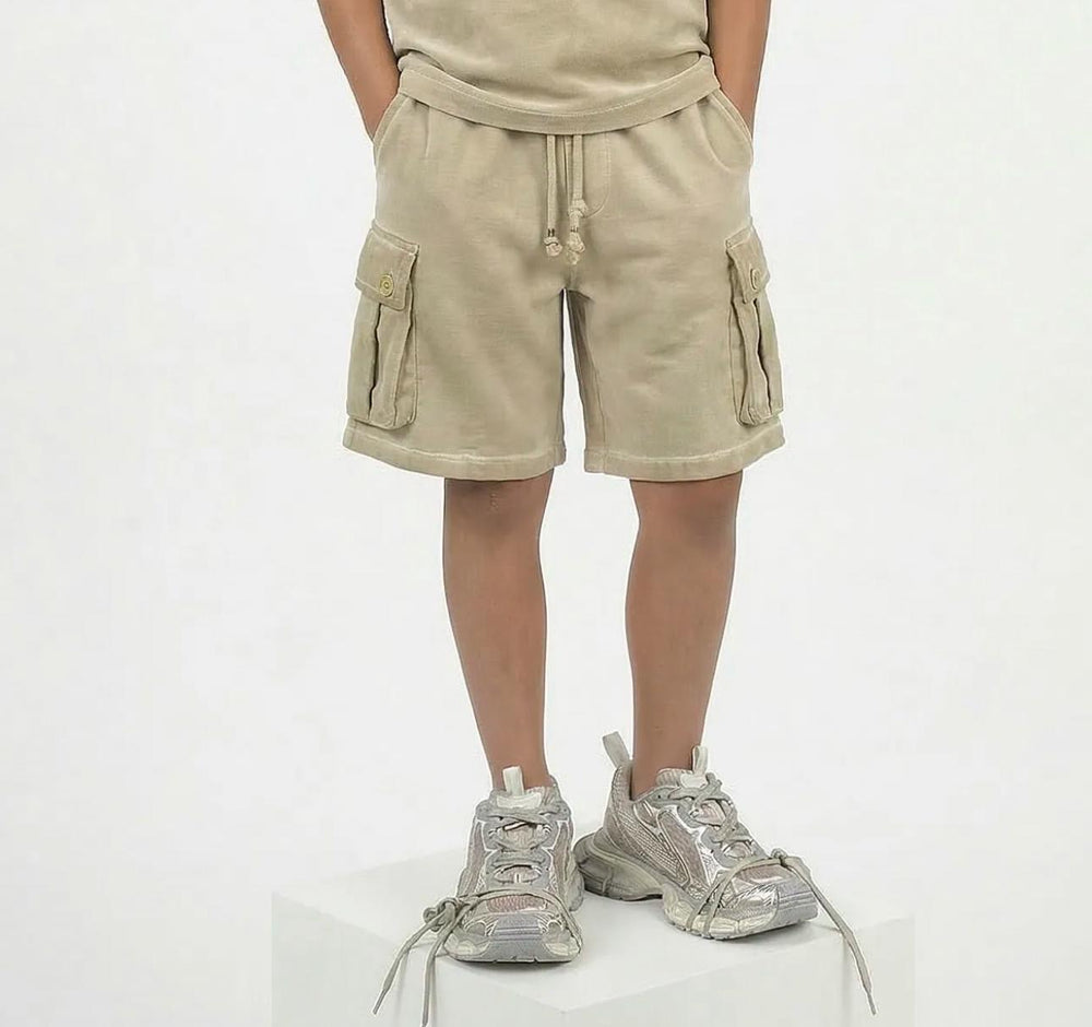 Bermuda Cargo Slavato Bambino | Duca Homme (beige)