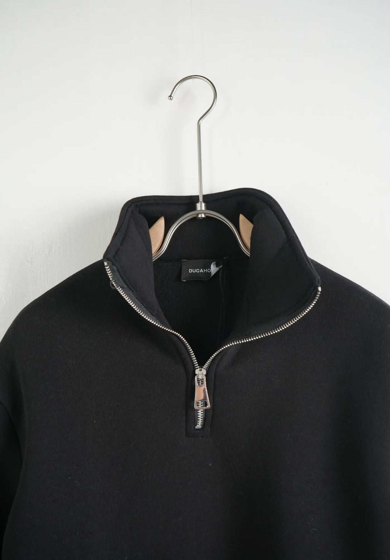 felpa nera con zip corta taglia 8 anni 10 anni bambino stile duca homme roma