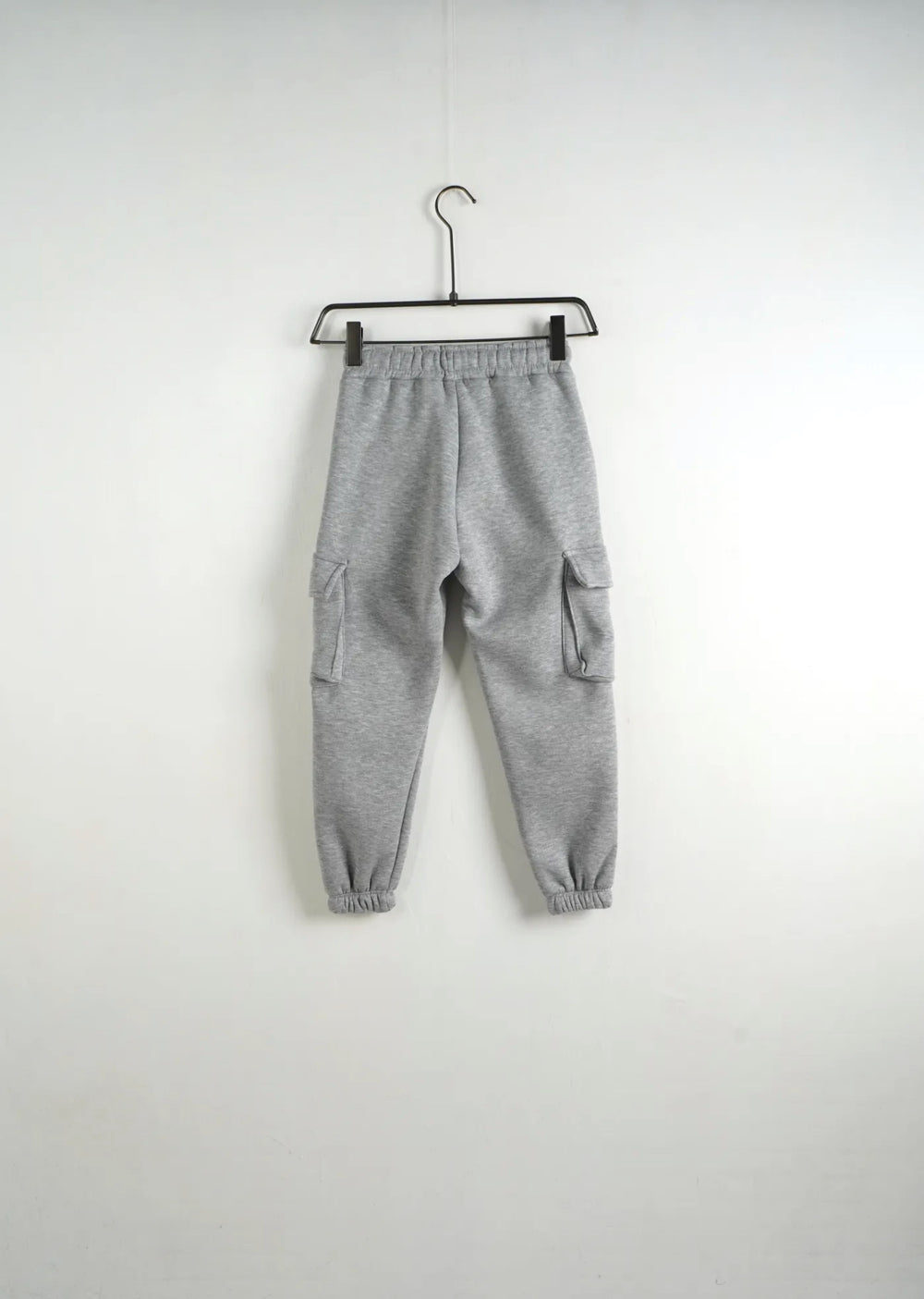 Pantaloni Cargo Felpati Bambino Grigio Melange - Duca Homme