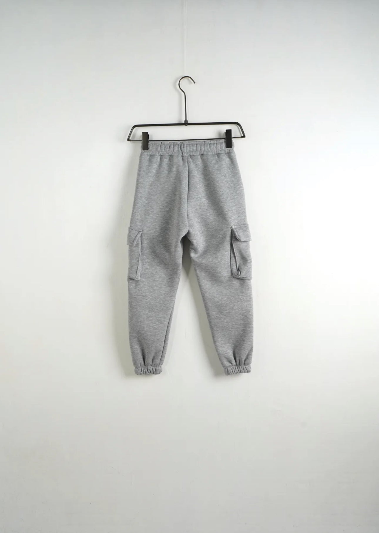 Pantaloni Cargo Felpati Bambino Grigio Melange - Duca Homme