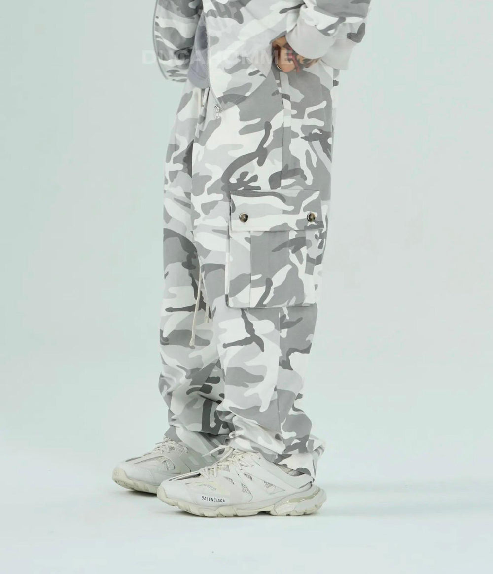 Pantalone Cargo Camo-Duca Homme (grigio)