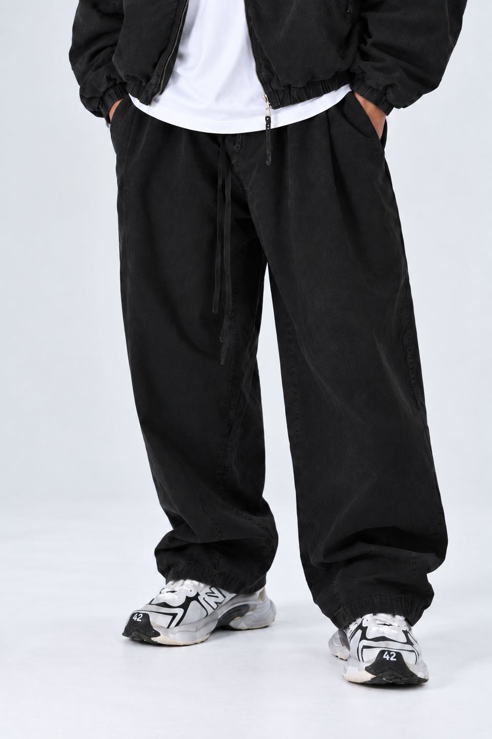 Completo Giacca zip Denim Oversize | Duca Homme (nero)