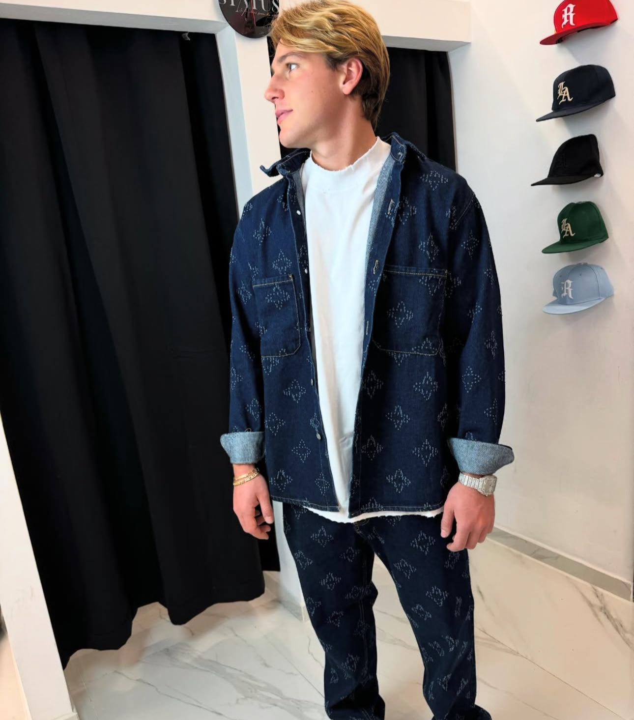 giacca jeans uomo duca homme denim blu