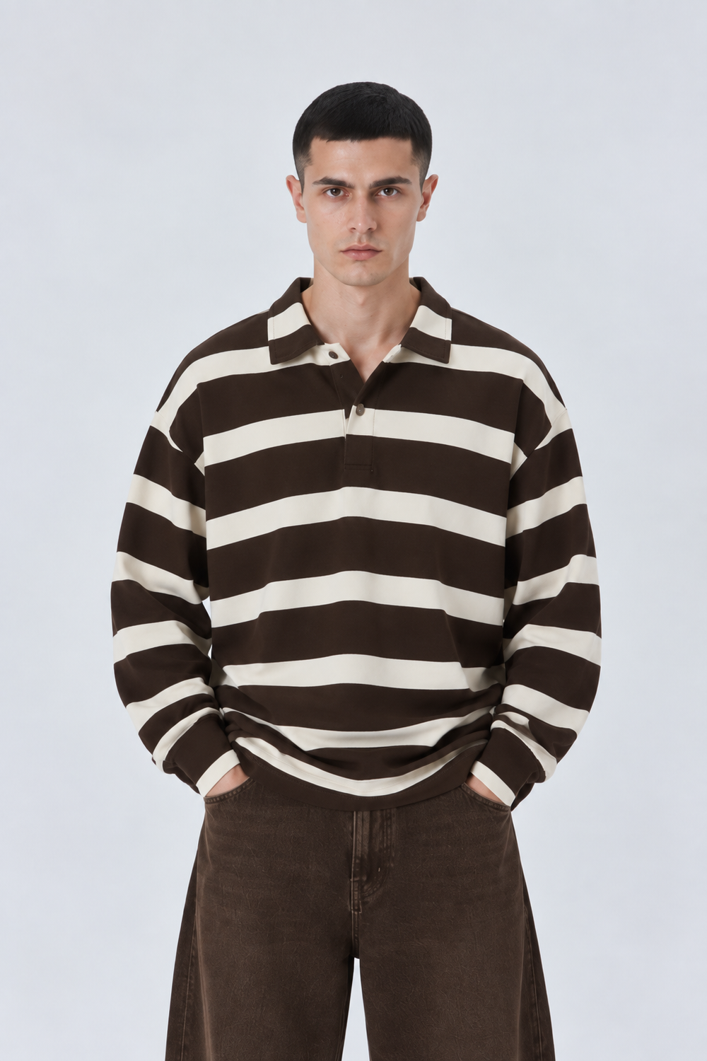 Polo Long Sleeve | Duca Homme (marrone)