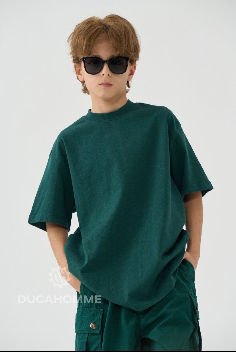 T Shirt Bambino Oversize Duca Homme Verde Gucci