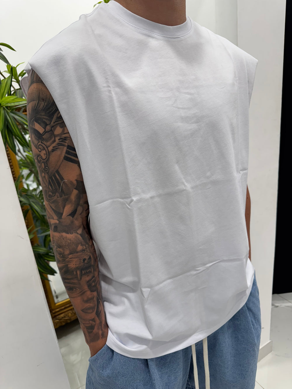 Canotta Over Size | Duca Homme (bianco)