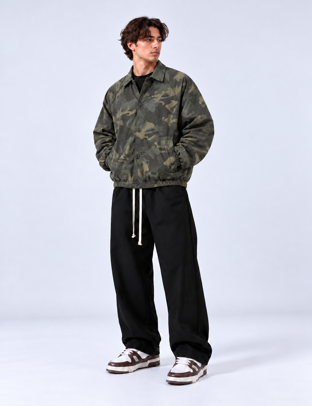 Giacca Antivento Bottoni  | Duca Homme (camo)