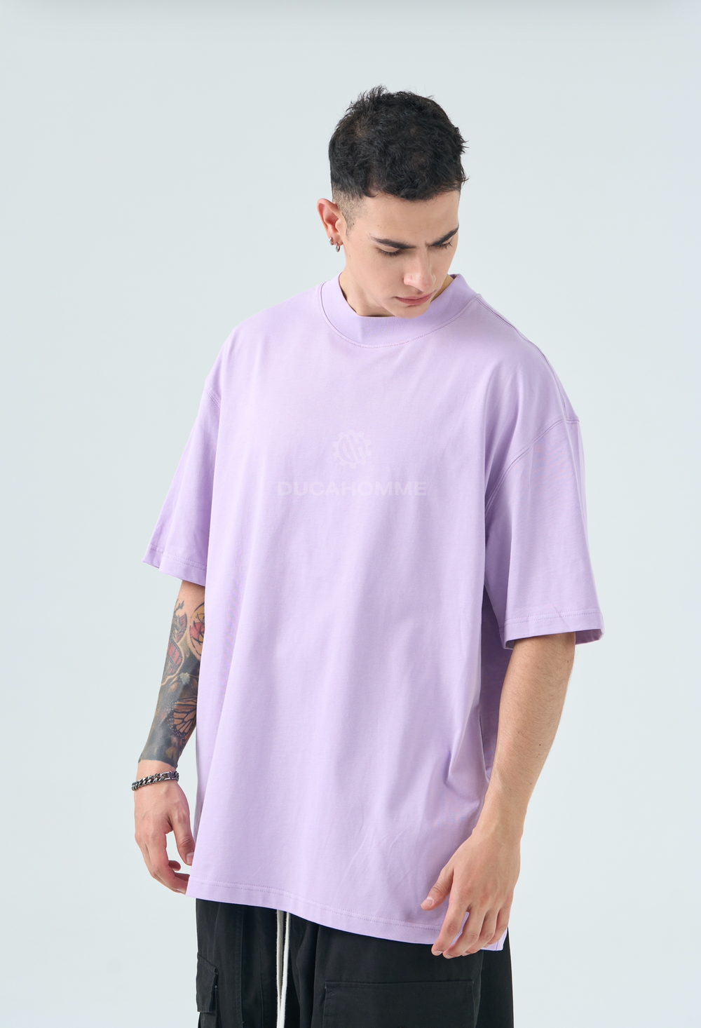 T Shirt Loose Fit Uomo Duca Homme Lilla