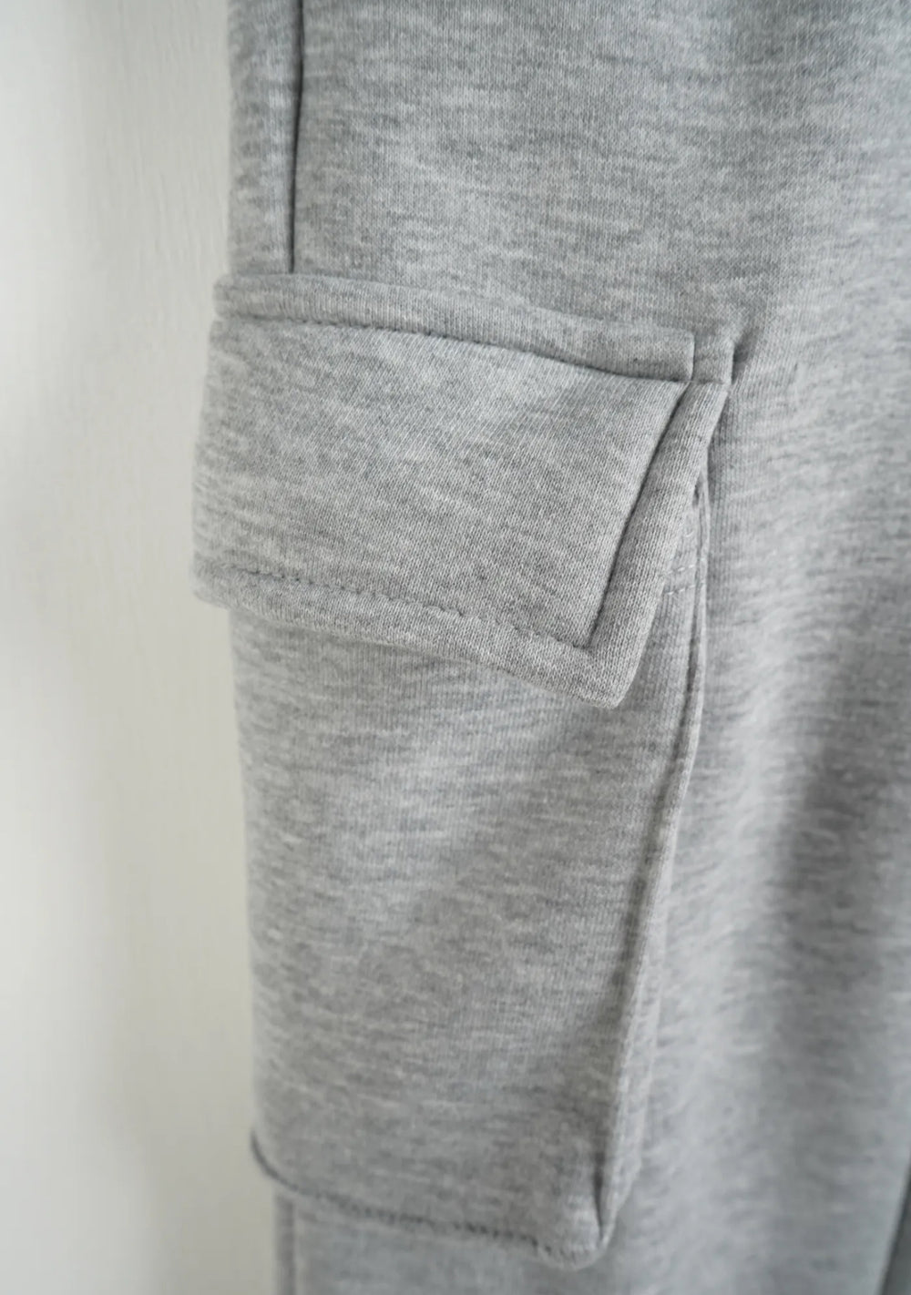 Pantaloni Cargo Felpati Bambino Grigio Melange - Duca Homme