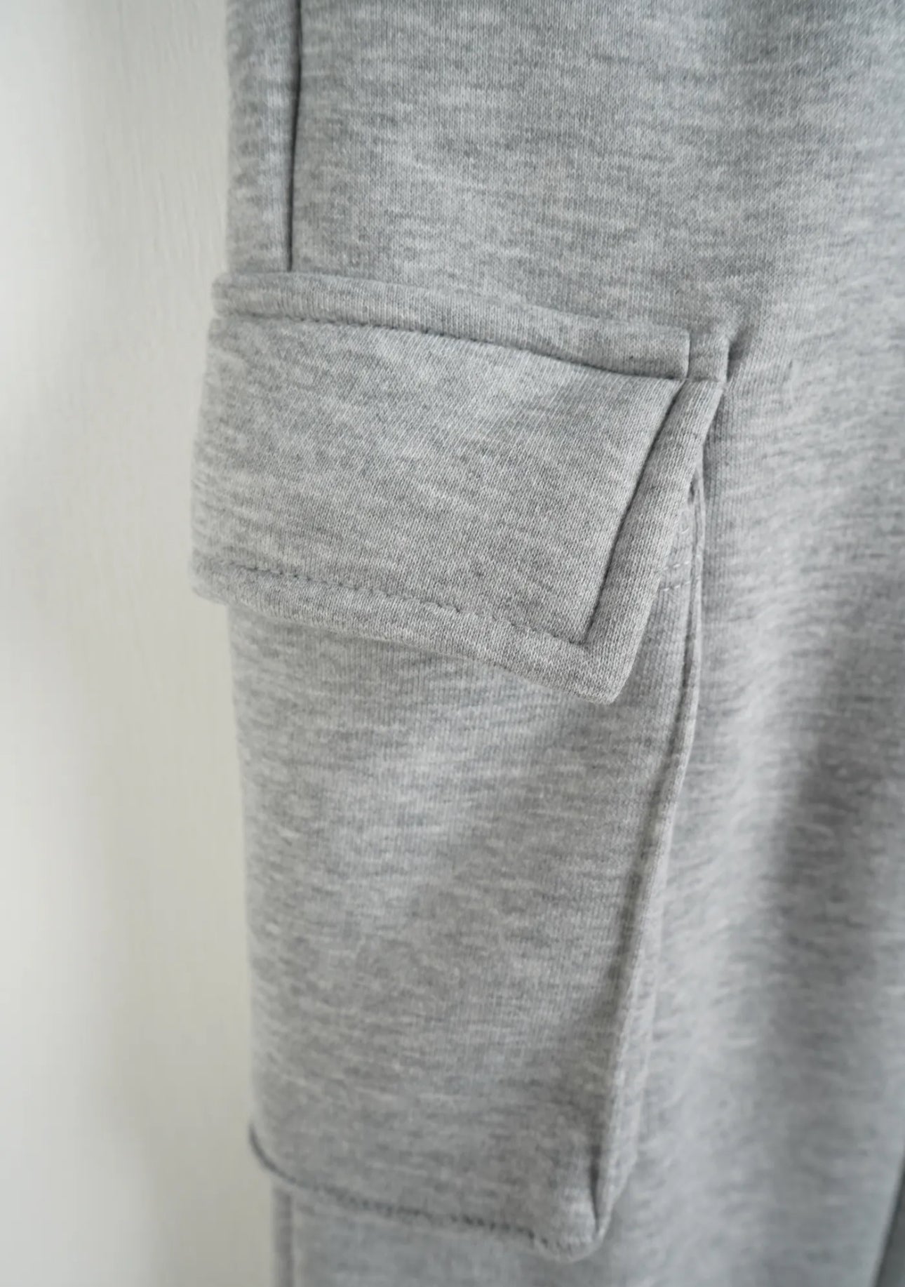 Pantaloni Cargo Felpati Bambino Grigio Melange - Duca Homme