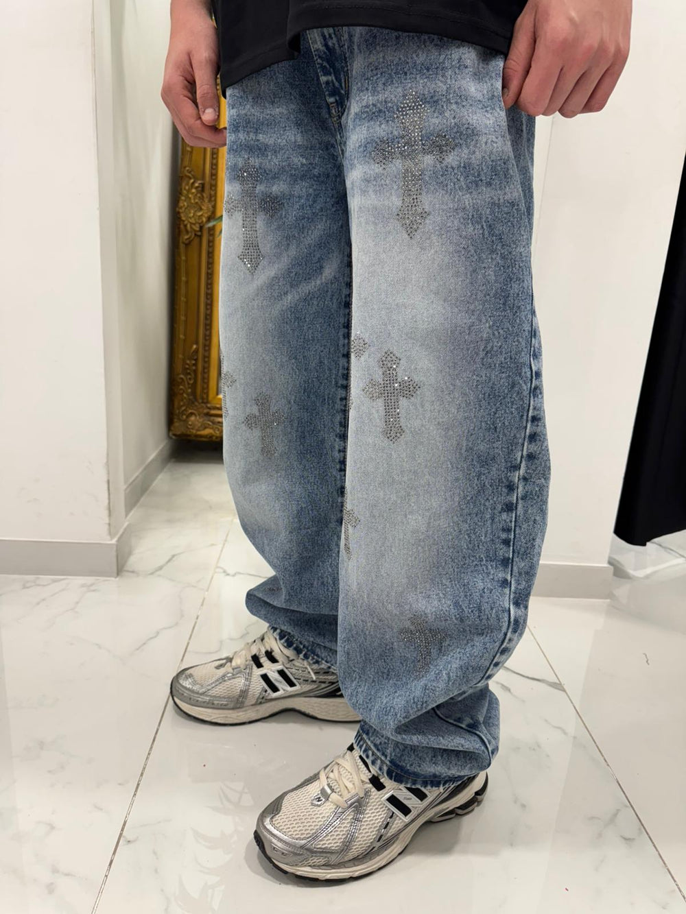 Jeans Baggy Croci Uomo | Duca Homme