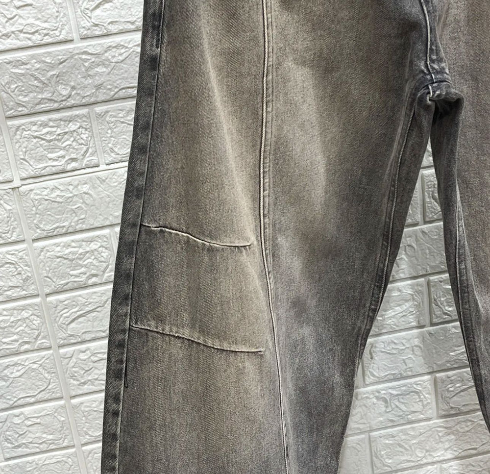 Jeans Baggy Uomo Duca Homme | Denim Grigio Loose Fit | Gamba Larga