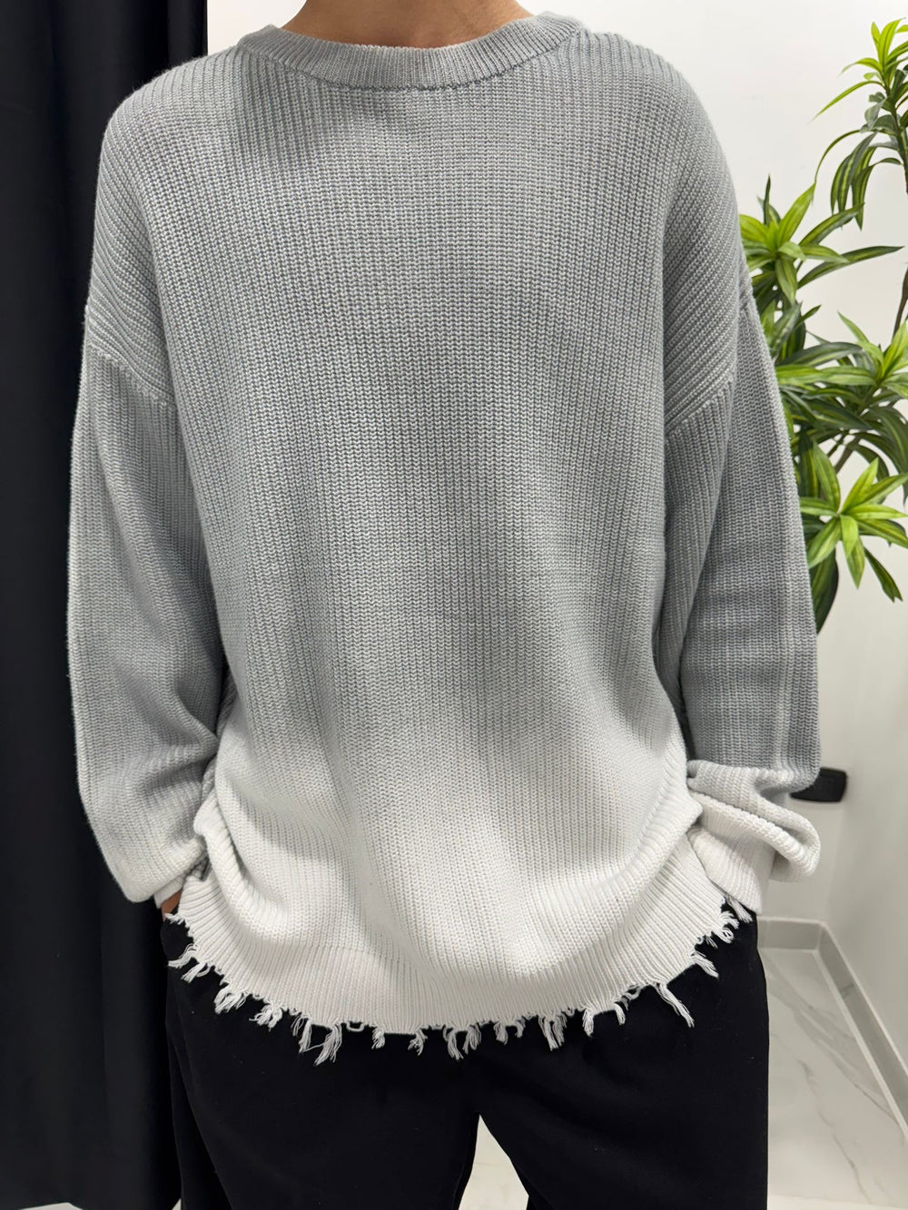 Maglione Girocollo Grigio Chiaro - Duca Homme