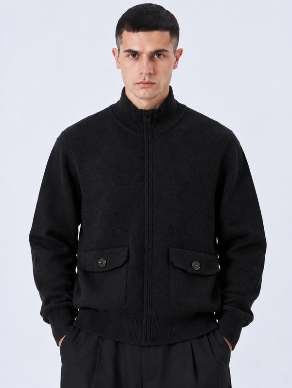 Cardigan Full Zip | Duca Homme (nero)