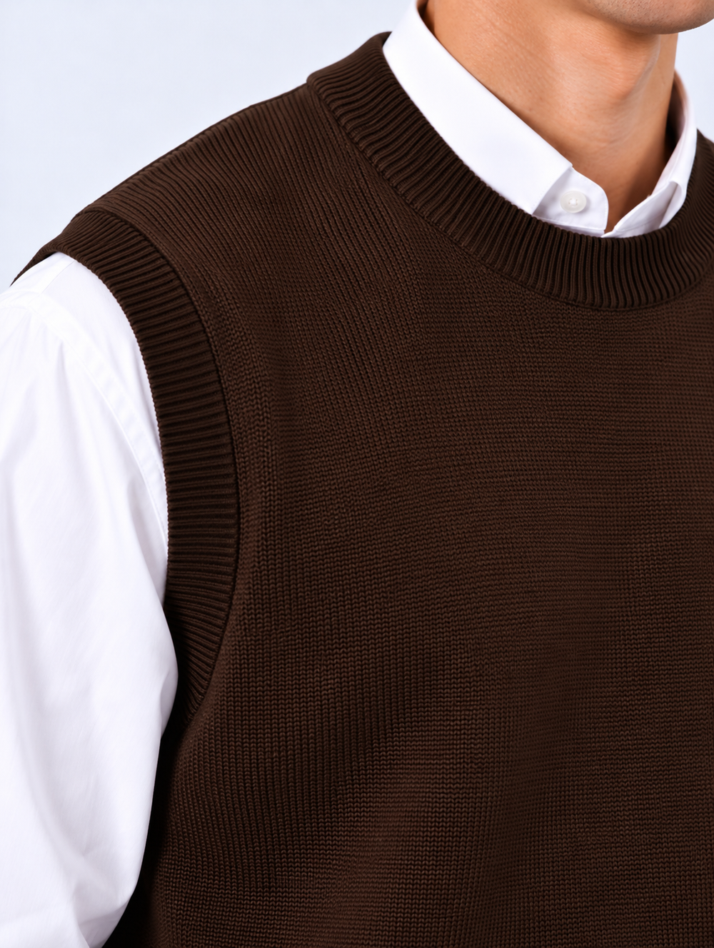 Gilet Girocollo | Duca Homme (marrone)