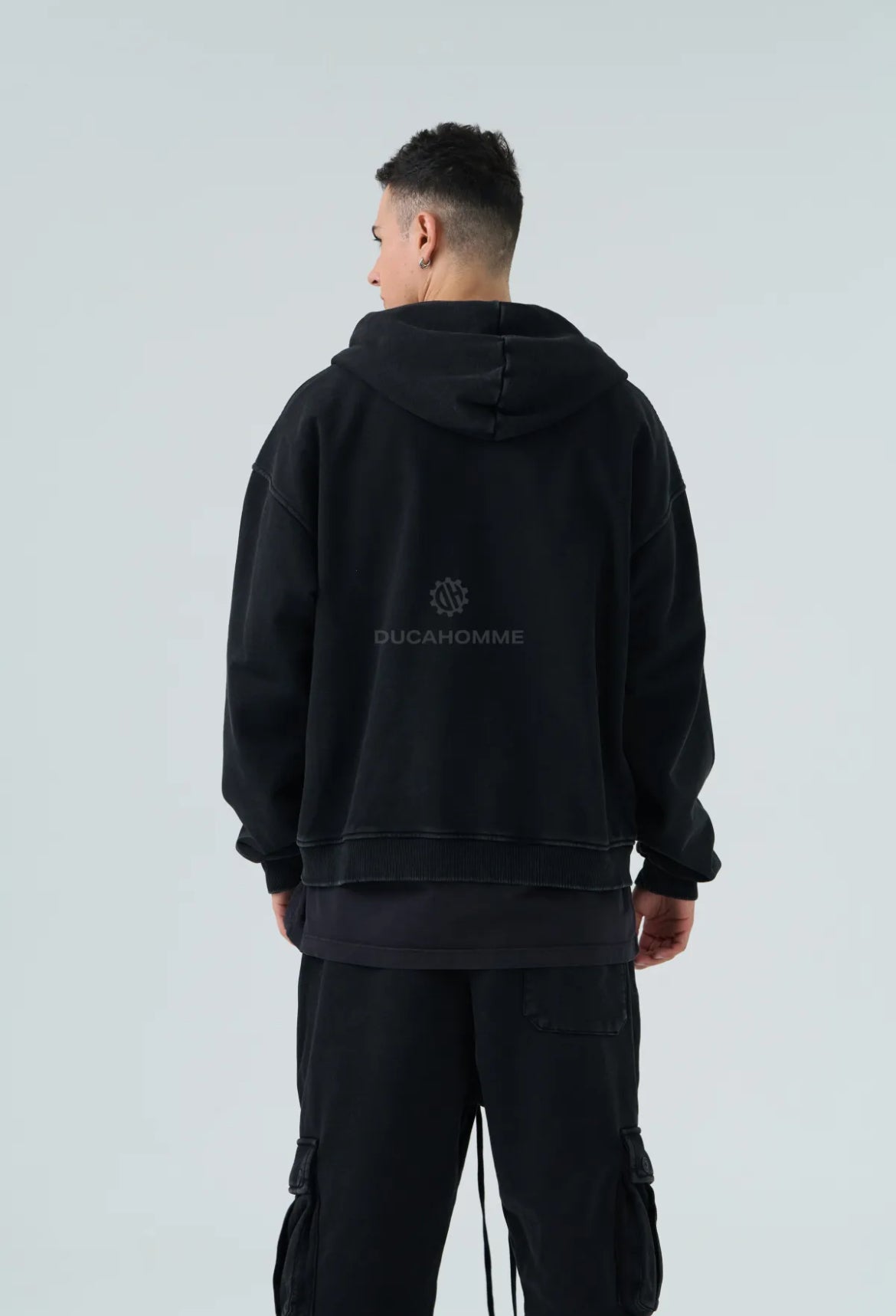 tuta completa da uomo duca homme completo pantaloni e felpa