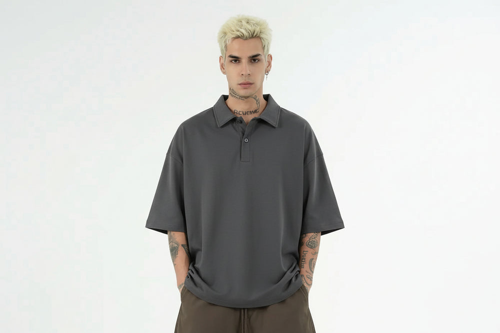 Polo Oversize Uomo | Duca Homme (grigio piombo)