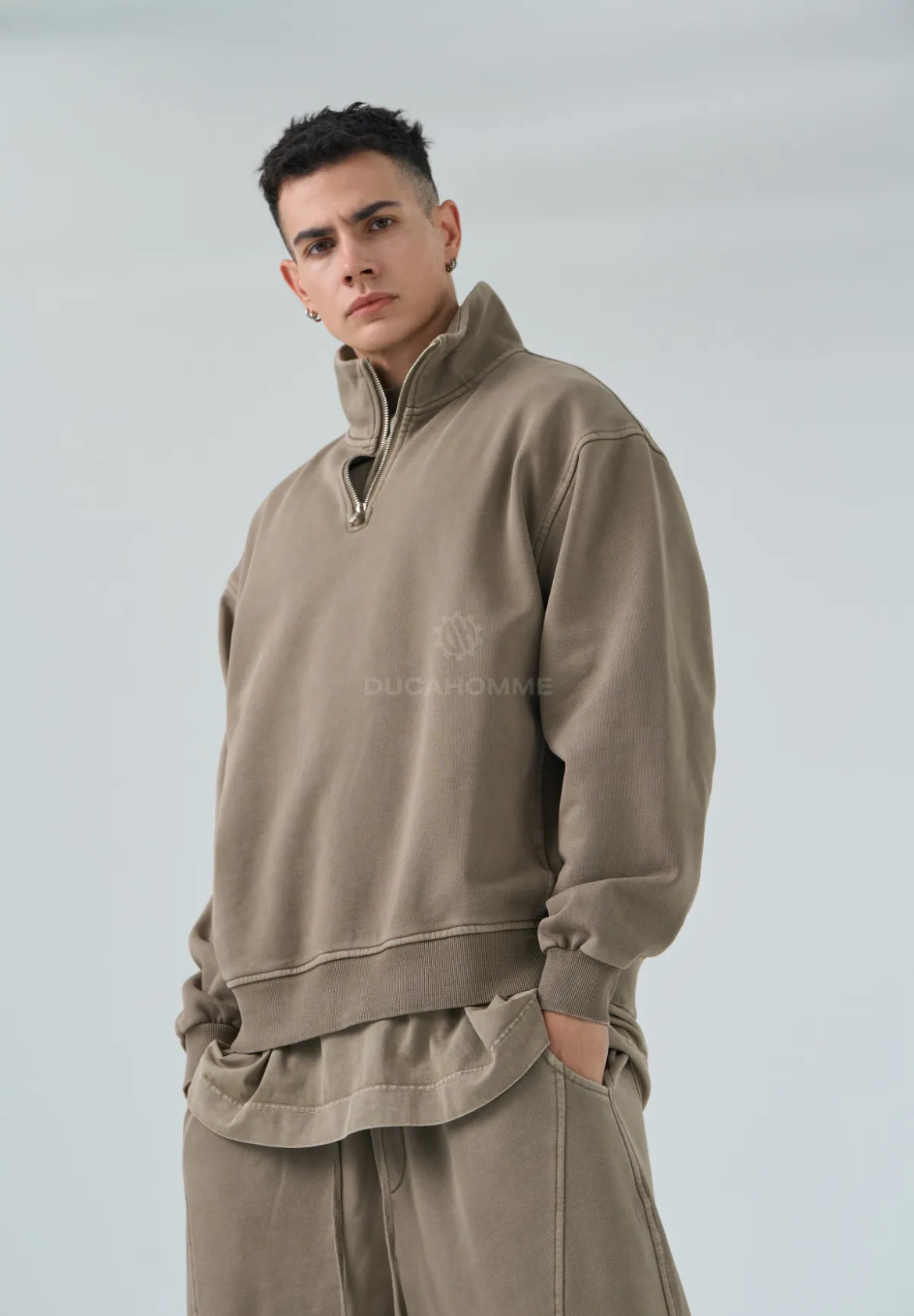 tuta completa da uomo duca homme completo pantaloni e felpa