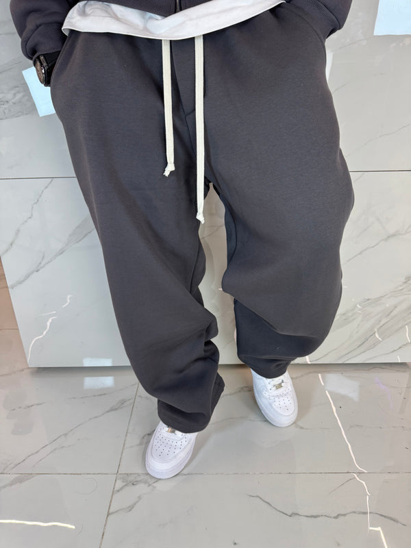 Pantaloni Tuta Grigio Piombo Fondo Largo Duca Homme | Streetwear Uomo