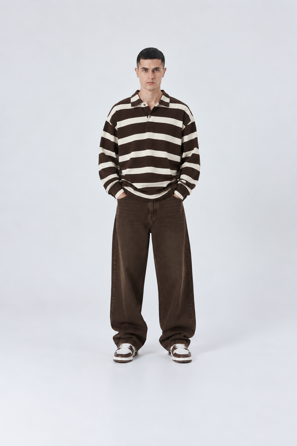 Polo Long Sleeve | Duca Homme (marrone)
