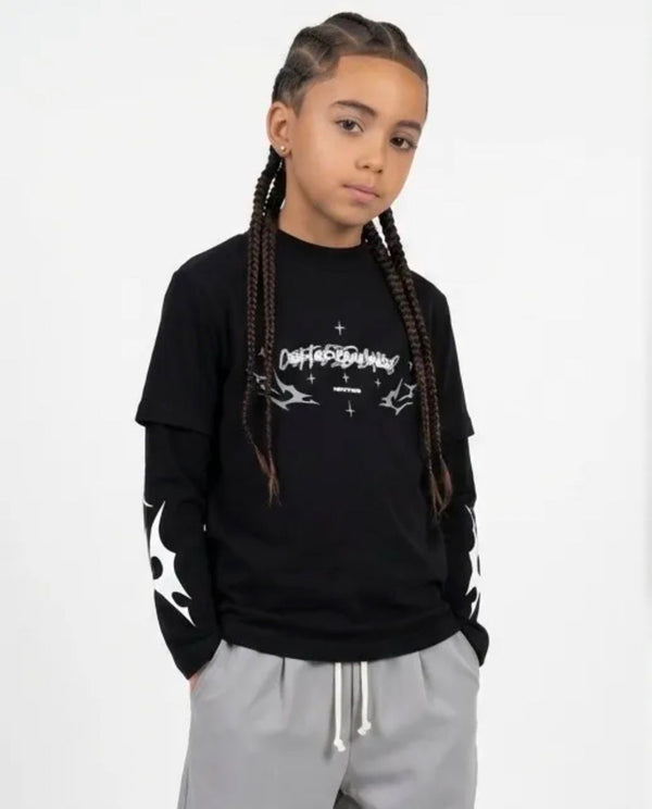 T-shirt long sleeve Con Stampa Bambino | Duca Homme ( nera )