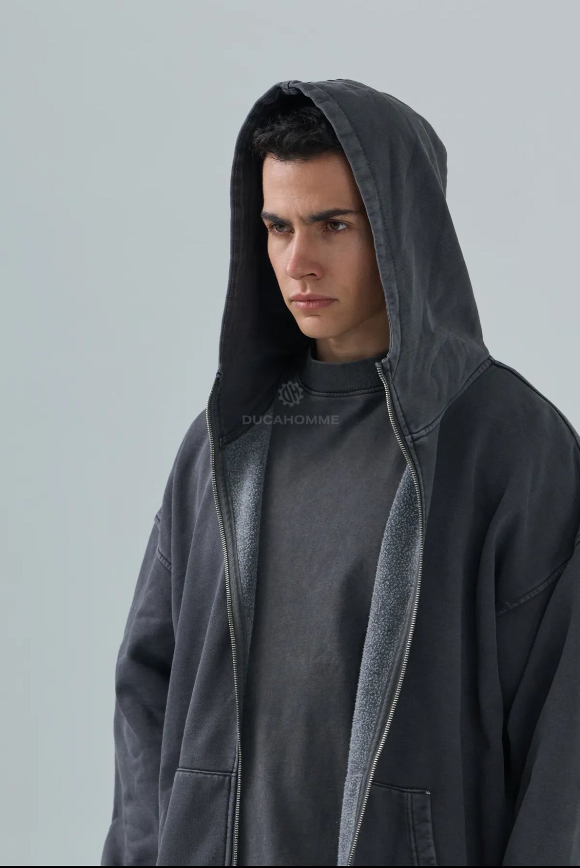 tuta completa da uomo duca homme blu moda 2025 effetto slavato