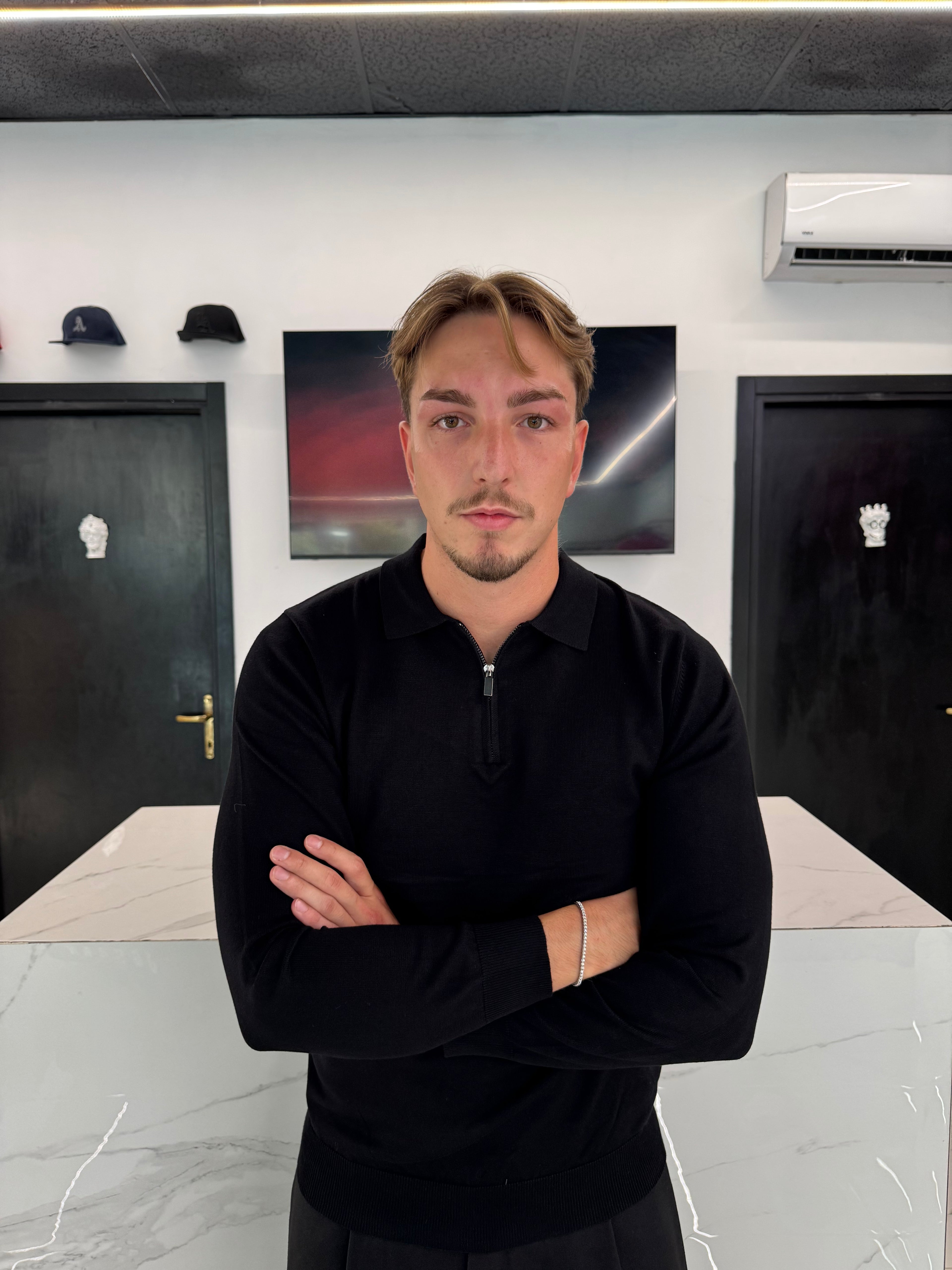 polo con zip corta moda ragazzo uomo classica abbigliamento duca homme