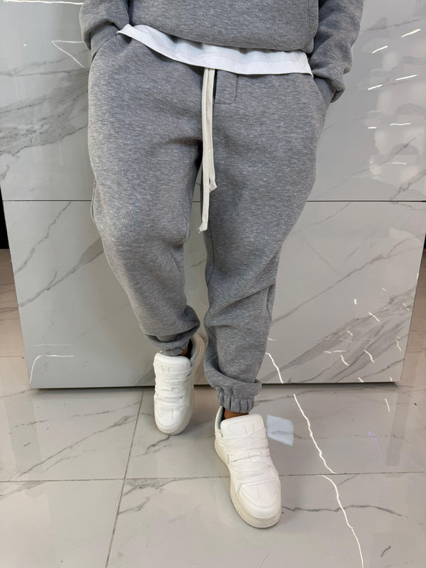 Pantaloni Tuta Uomo Duca Homme Grigio | Fondo Stretto con Polsino | Cotone