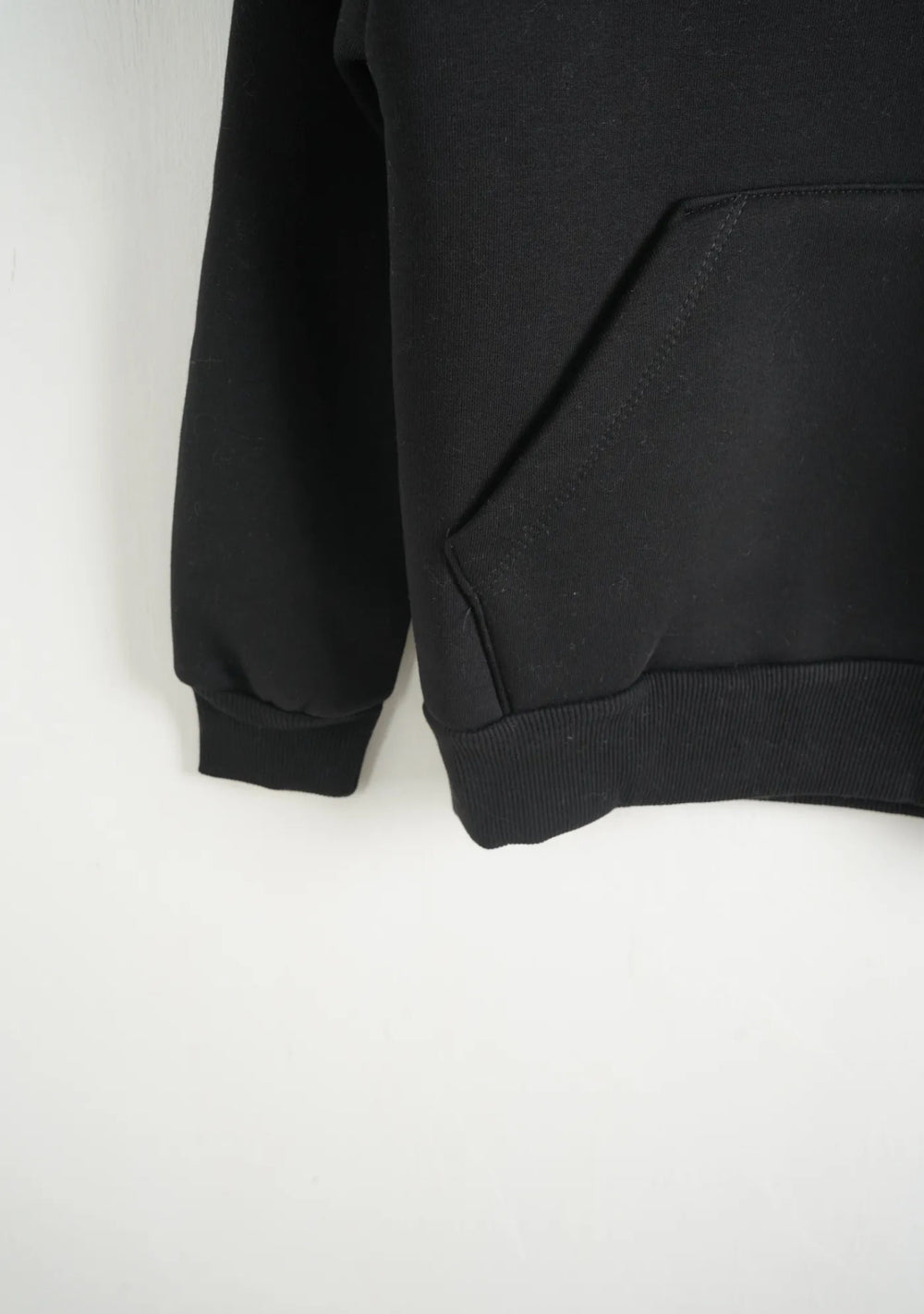 Felpa con Cappuccio Nera Tinta Unita Bambino - Duca Homme Junior