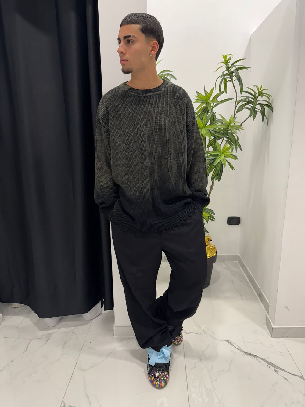 Maglione Girocollo Nero - Duca Homme