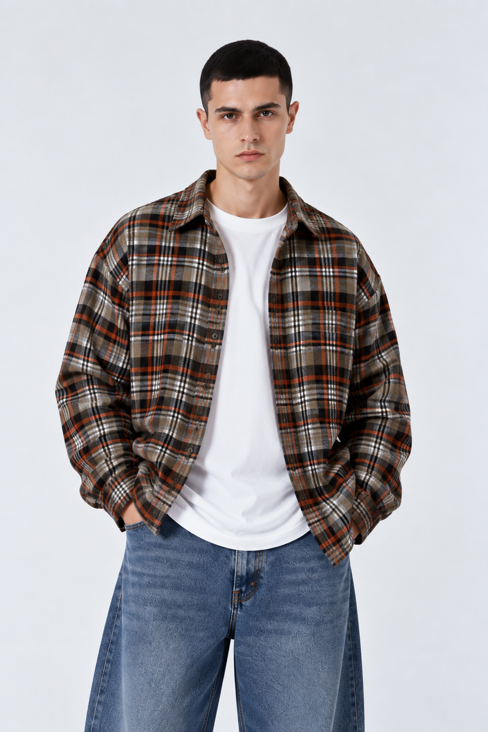 Camicia Quadri | Duca Homme (marrone)