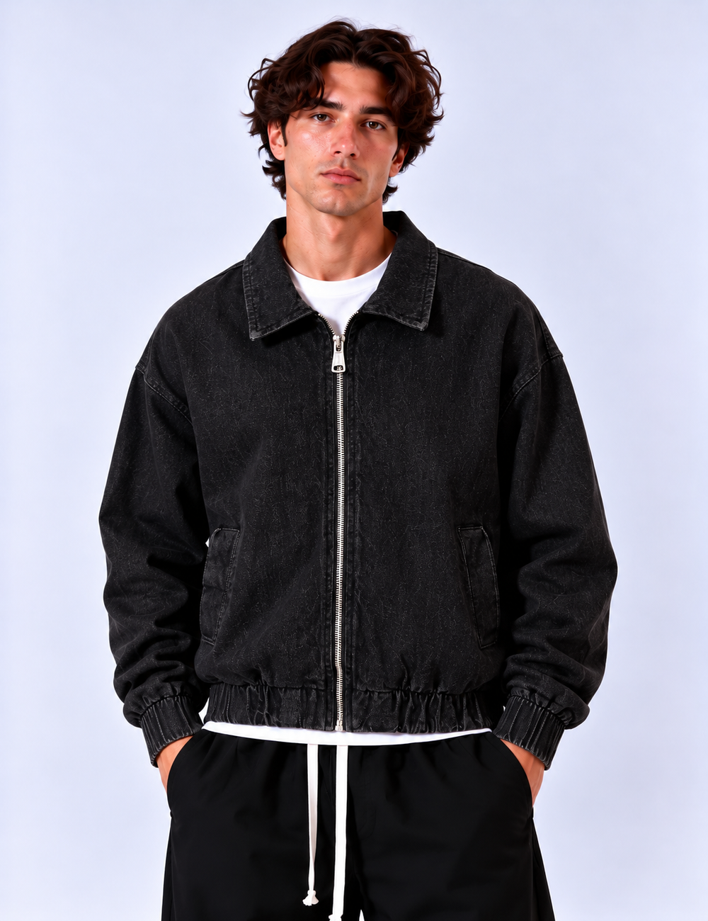 Giacca Full Zip Denim | Duca Homme