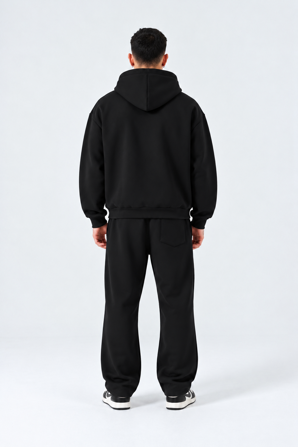 Completo Felpato Regular | Duca Homme (nero)