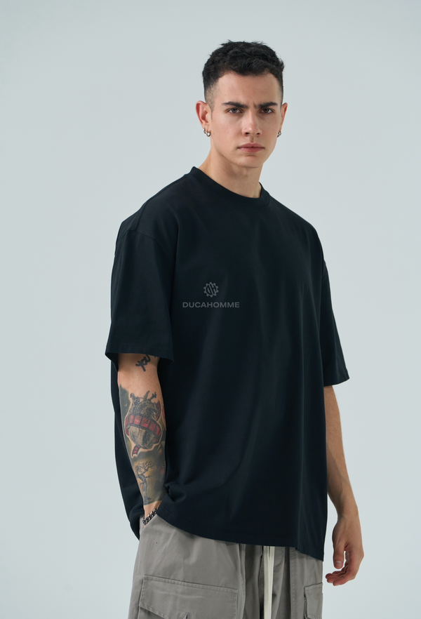 T Shirt Loose Fit Uomo Duca Homme Nero