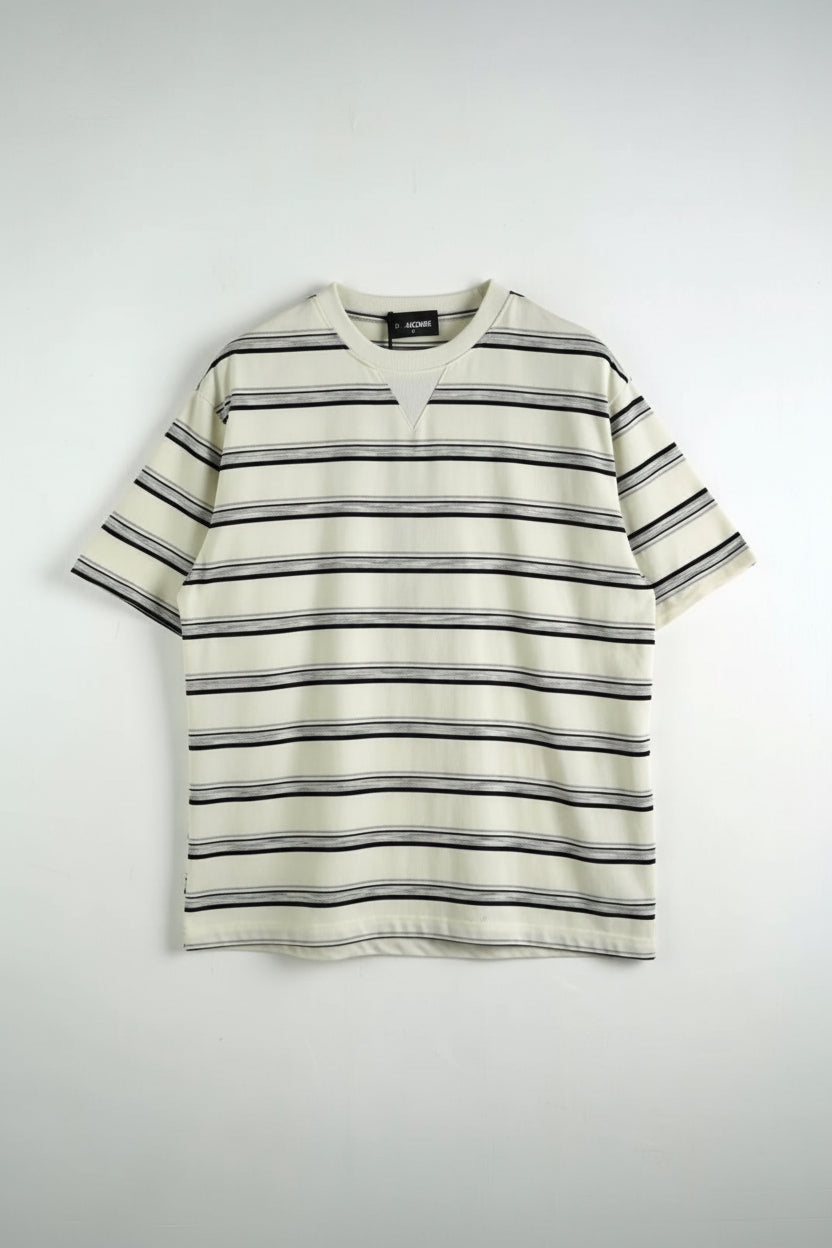 T-shirt a Righe | Duca Homme (bianco)
