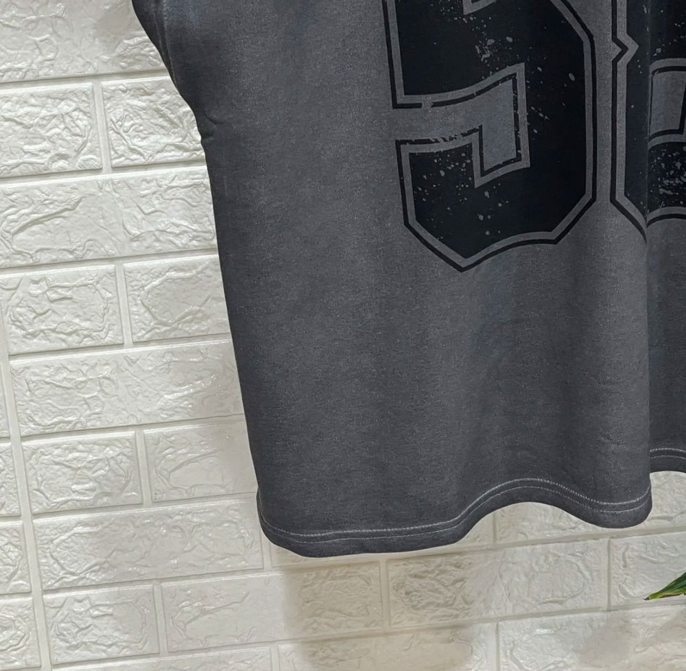 T-Shirt Oversize Nera con Stampa Uomo - Duca Homme