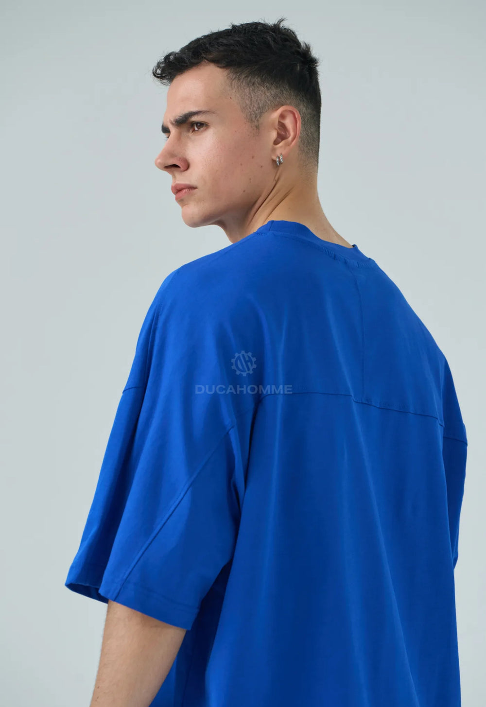 T Shirt Oversize Long Fit Uomo Duca Homme Blu